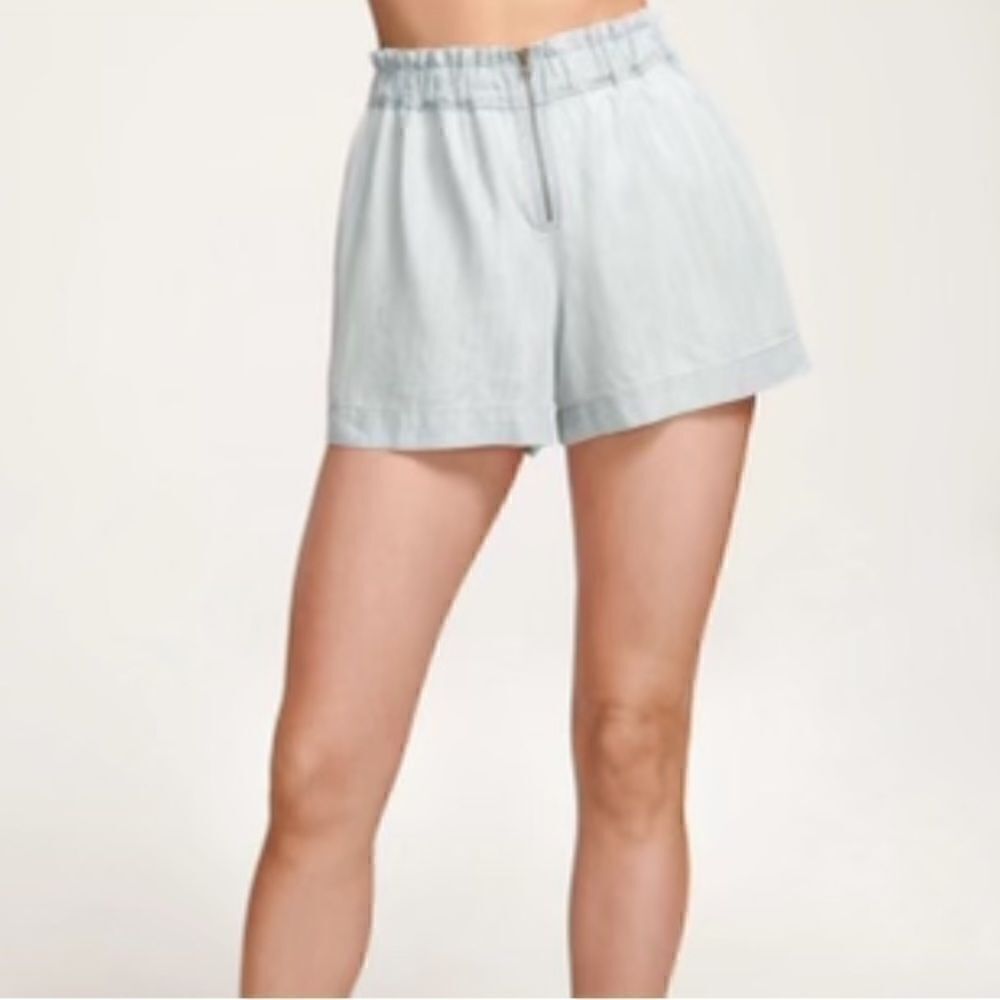 NWT Ramy Brook Roberta High-waisted Short In Chambray Large
